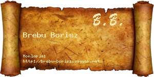Brebu Borisz névjegykártya